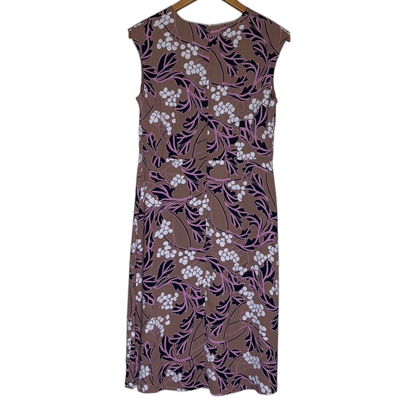 NWT Ann Taylor Factory Size 8 Petite Brown & Pink Dress - Picture 9 of 9